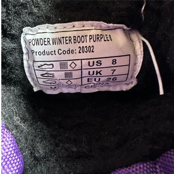 Arctix Kids Winter Snow Boots Shoes Purple Black Toddler 8 Waterproof Active - Picture 8 of 10